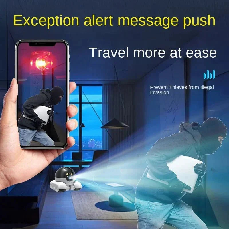 HD WiFi PTZ IP Smart Security Smart Camera Monitor Home Robot Drone — View 5