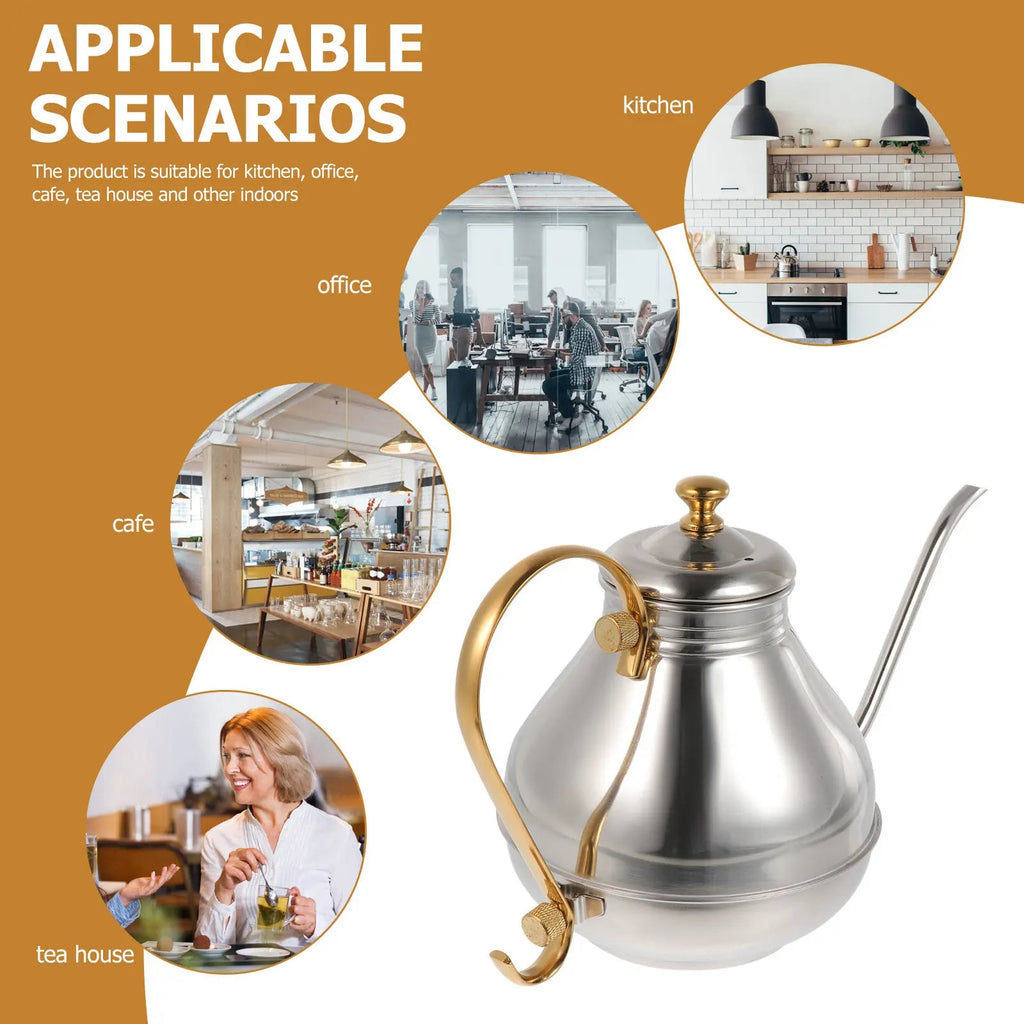 1.7L Professional Stainless Steel Office Kettle - 3000W Fast Boiling, 360° Swivel Base with Boil-Dry Protection & Limescale Filter - Damsona