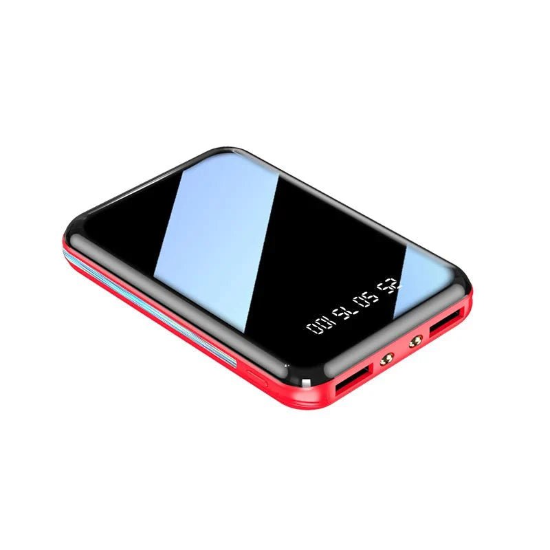 20000mAh Ultra Mini Power Bank - High-Capacity Portable Charger with Mirror Screen - Damsona