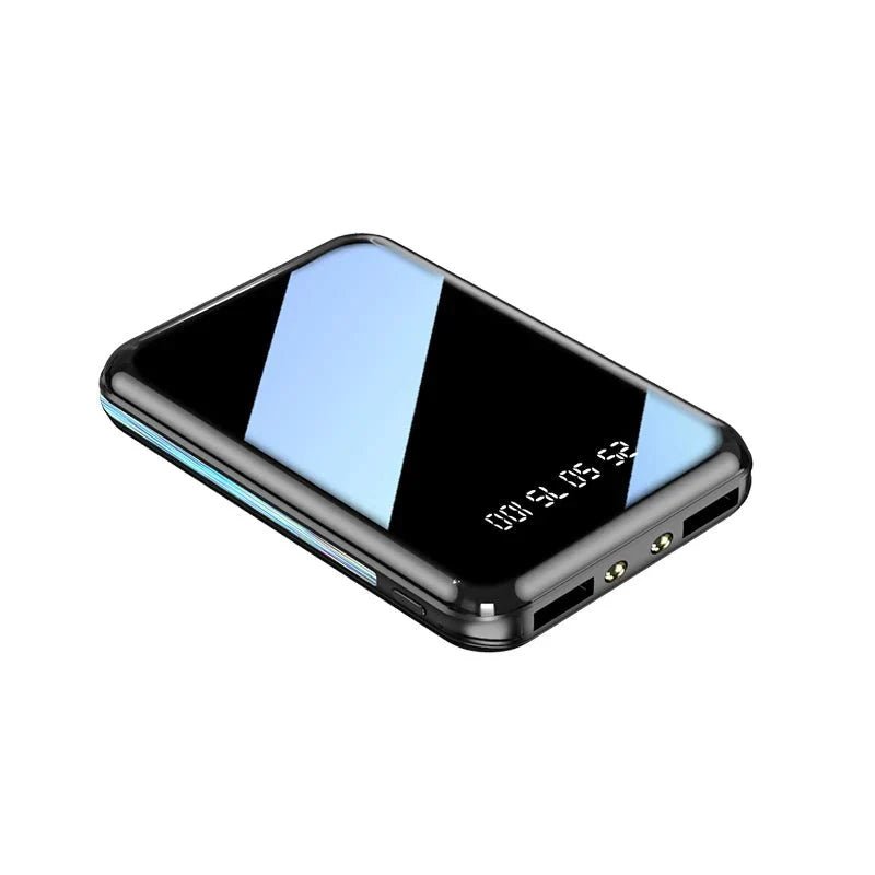 20000mAh Ultra Mini Power Bank - High-Capacity Portable Charger with Mirror Screen - Damsona