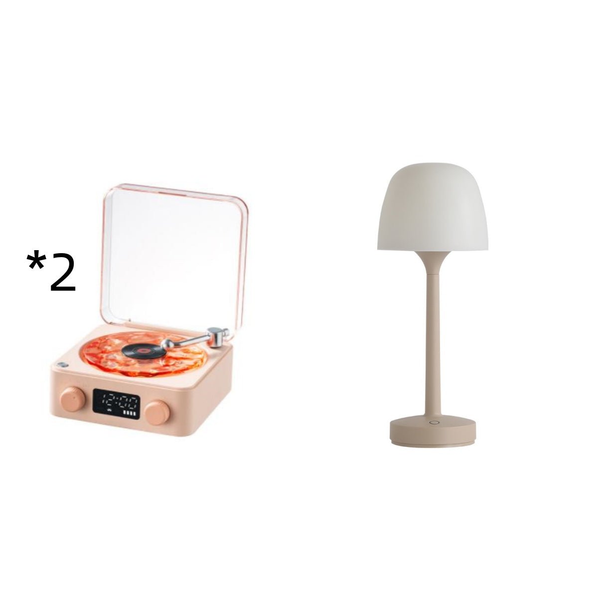 Retro Turntable Bluetooth 5.0 Speaker with RGB Ambient Light and Nature Sounds - GiftWave.co