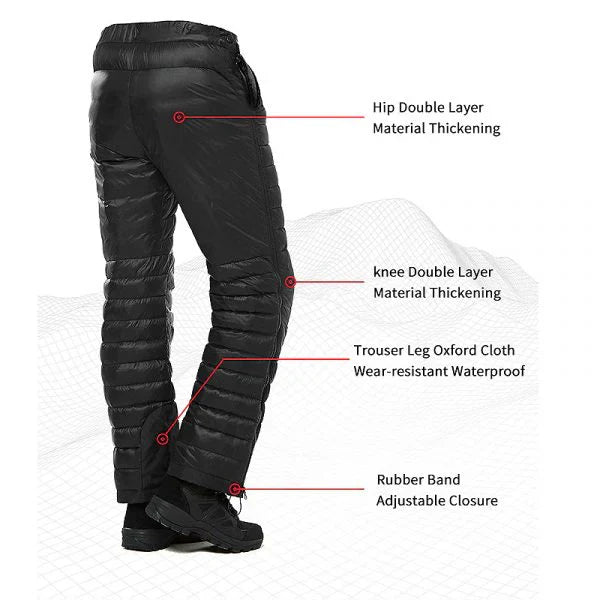 Ultra - Light Thermal Goose Down Pants | Professional Winter Camping & Hiking Trousers - GiftWave.co