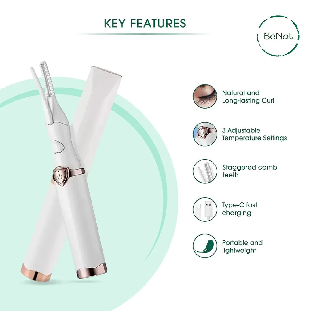 Electric Eyelash Curler – Heated Lash Curler with 3 Temperature Settings... — View 6