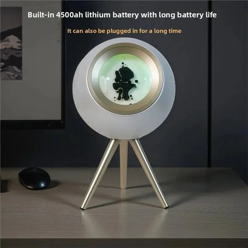 30W Bluetooth Speaker with Ferrofluid Music Rhythm Light, Magnetic Fluid Visual Display Lamp, Wireless Bass Speaker for Home & Desk Decor Gift - Damsona
