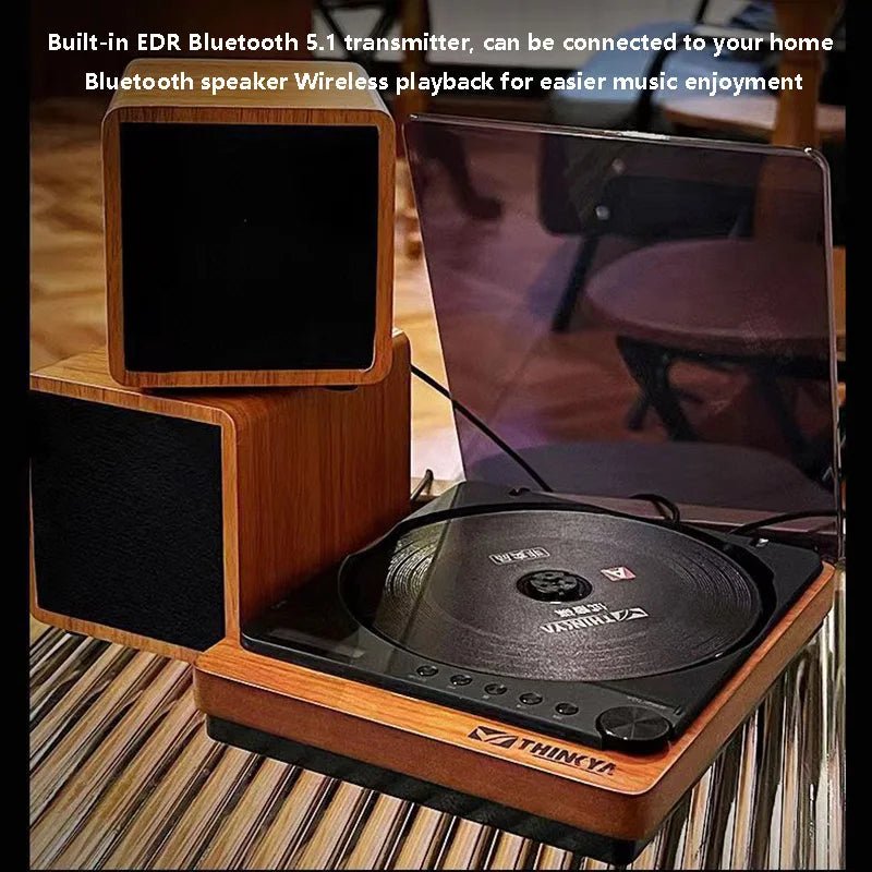 Wooden HiFi CD Player Bluetooth 5.1 SPDIF Optical USB Lossless Retro Desktop Audio No Speaker Remote - GiftWave.co