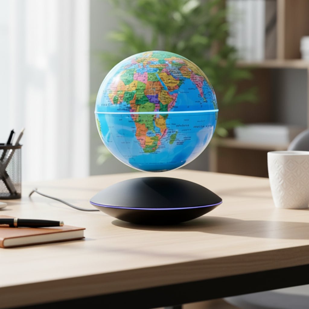 Magnetic Levitating Globe 6 - Inch LED Light 360° Floating World Map Desk Decor Gift - GiftWave.co