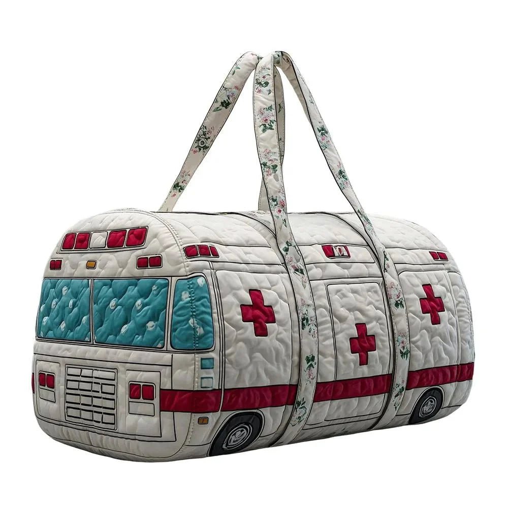 3D Frog Pattern Quilted Duffle Bag – Boho Weekender Travel Bag, Yoga Mat Carrier, Retro Mushroom Print Cotton - Damsona