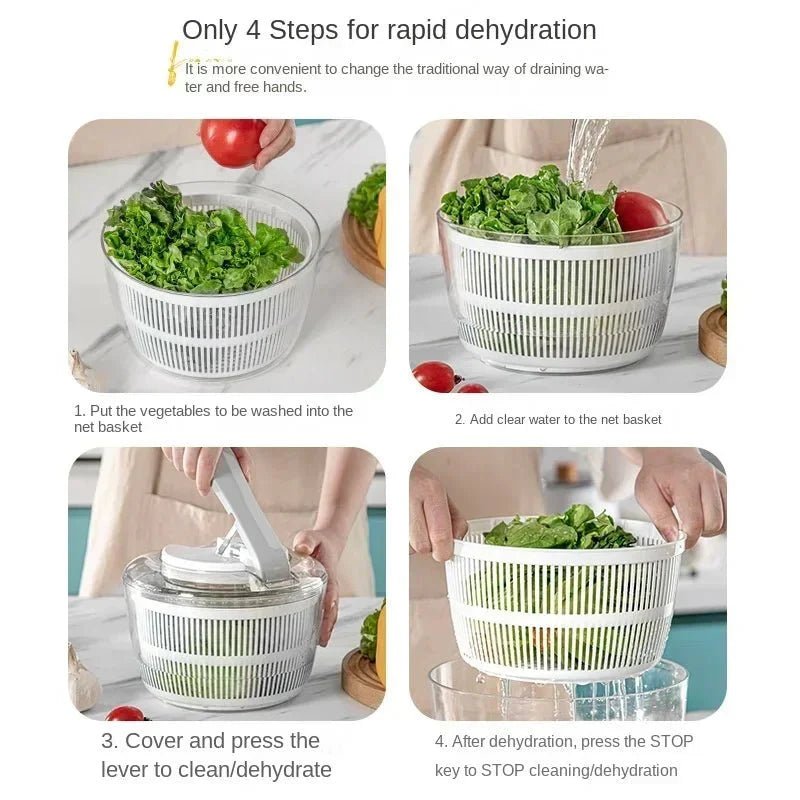 3L Multifunctional Salad Spinner – All-in-One Freshness Station - Damsona
