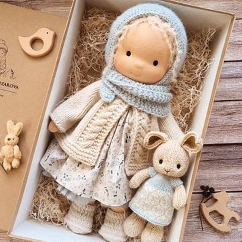 GiftWave Waldorf Doll Cotton-Filled Handmade Mini Dress-Up Doll DIY Gift... — View 13
