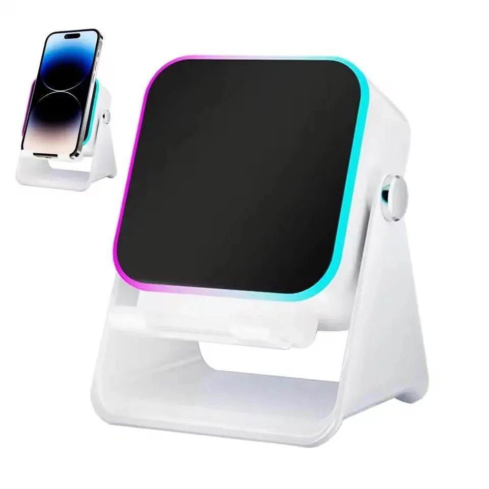 5-in-1 Wireless Bluetooth Speaker Phone Stand RGB Light Auto Induction Charger Portable Surround Sound - Damsona