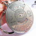 50 Years Perpetual Calendar Silver Alloy Keyring Keychain Key-fob Decora... — Gift Idea