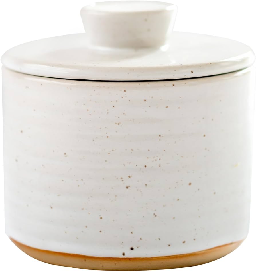 Stoneware butter crock