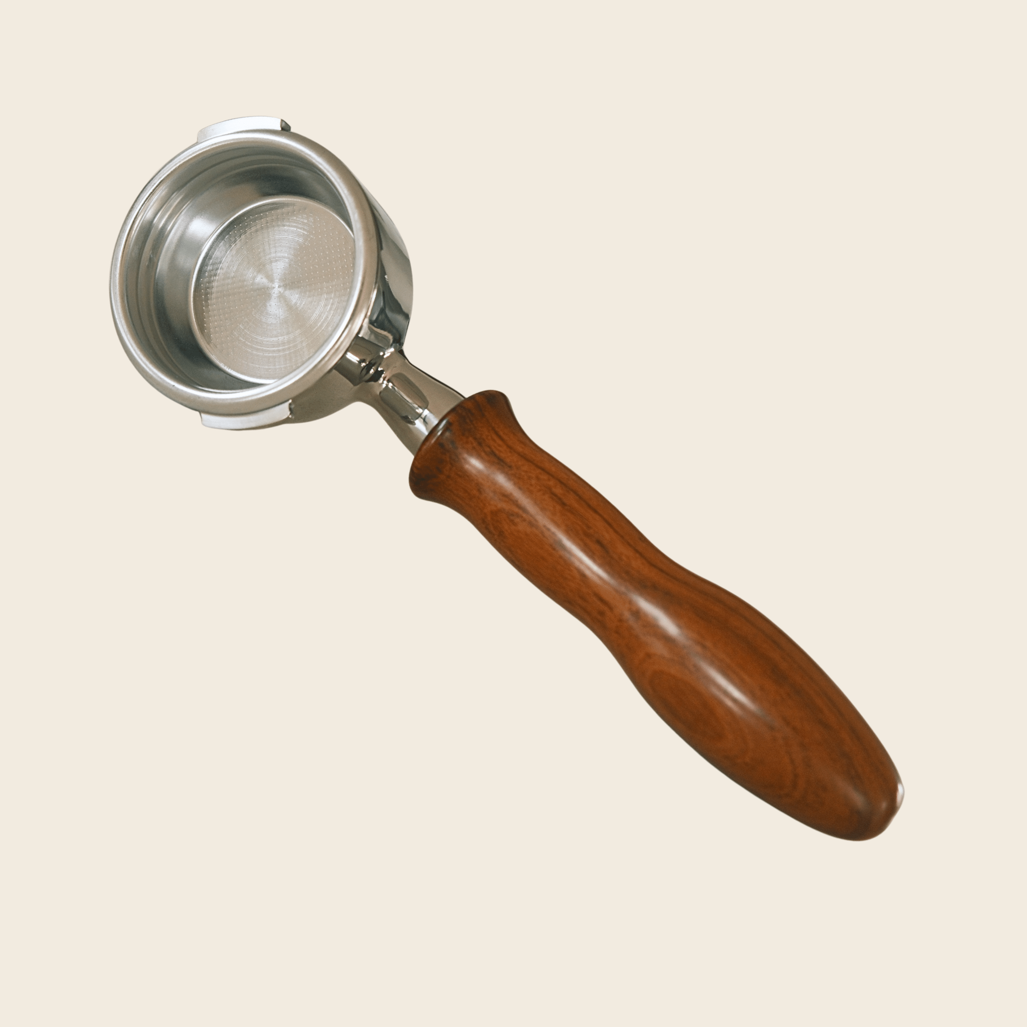 58mm Bottomless Portafilter — Wooden Handle Naked Espresso Portafilter - Damsona