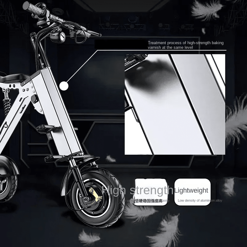 K7S Mini Foldable 3-Wheel Electric Scooter – , 7.8Ah Battery, 3-Speed, R... — View 9