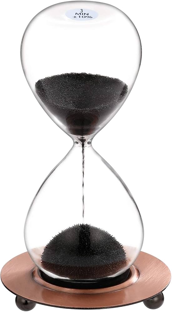 Magnetic hourglass wood base home decor gift