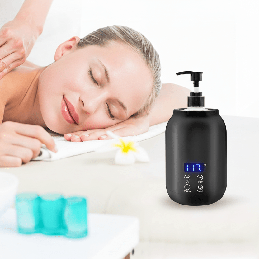 Massage Oil Warmer – Electric Wax & Lotion Warmer for Massage Therapy, Spa & Salon Use, Temperature Control - GiftWave.co