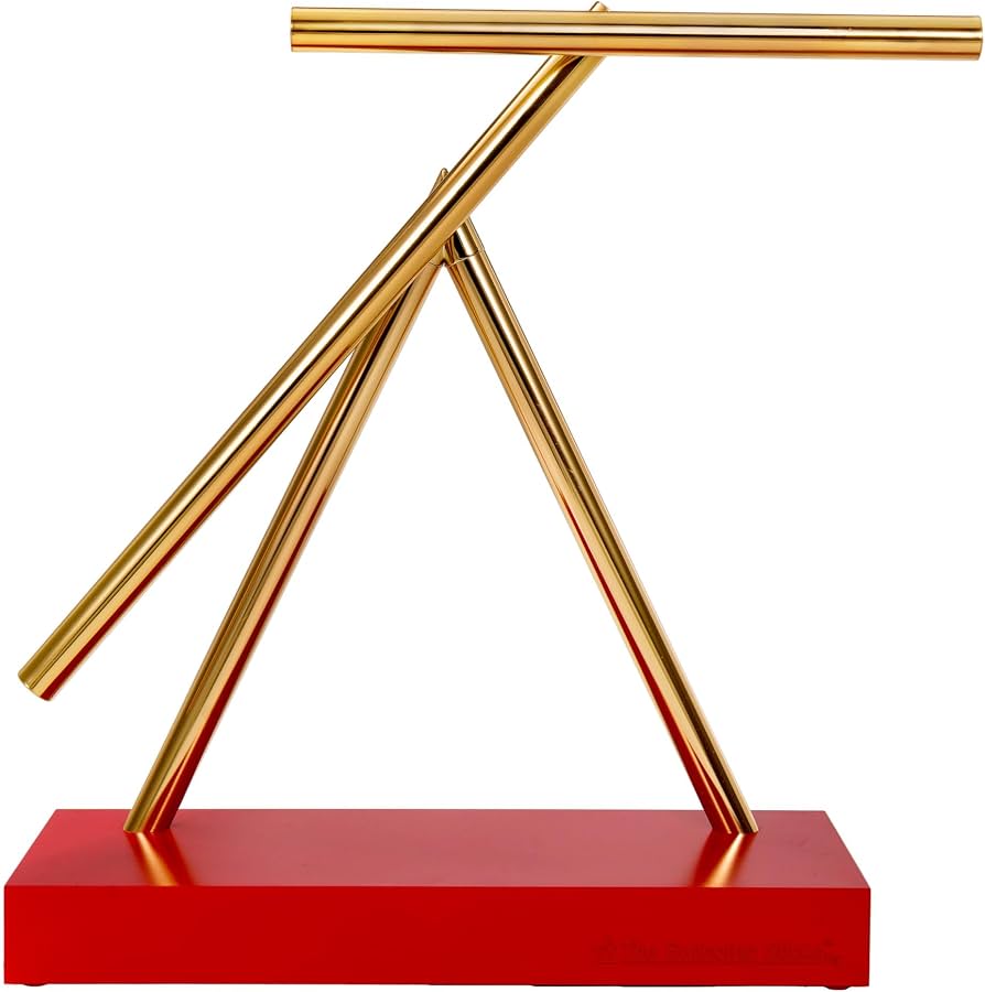 Brass kinetic pendulum desk sculpture