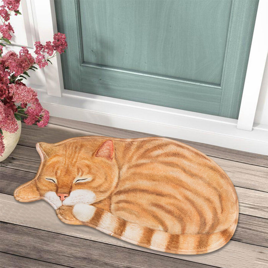 Cat shaped carpet absorbent area rug bedroom