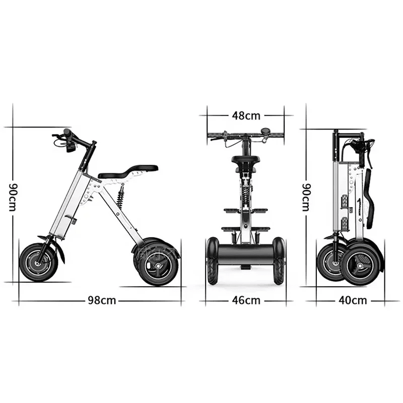 K7S Mini Foldable 3-Wheel Electric Scooter – , 7.8Ah Battery, 3-Speed, R... — View 3