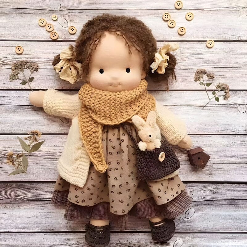 GiftWave Waldorf Doll Cotton-Filled Handmade Mini Dress-Up Doll DIY Gift... — View 2