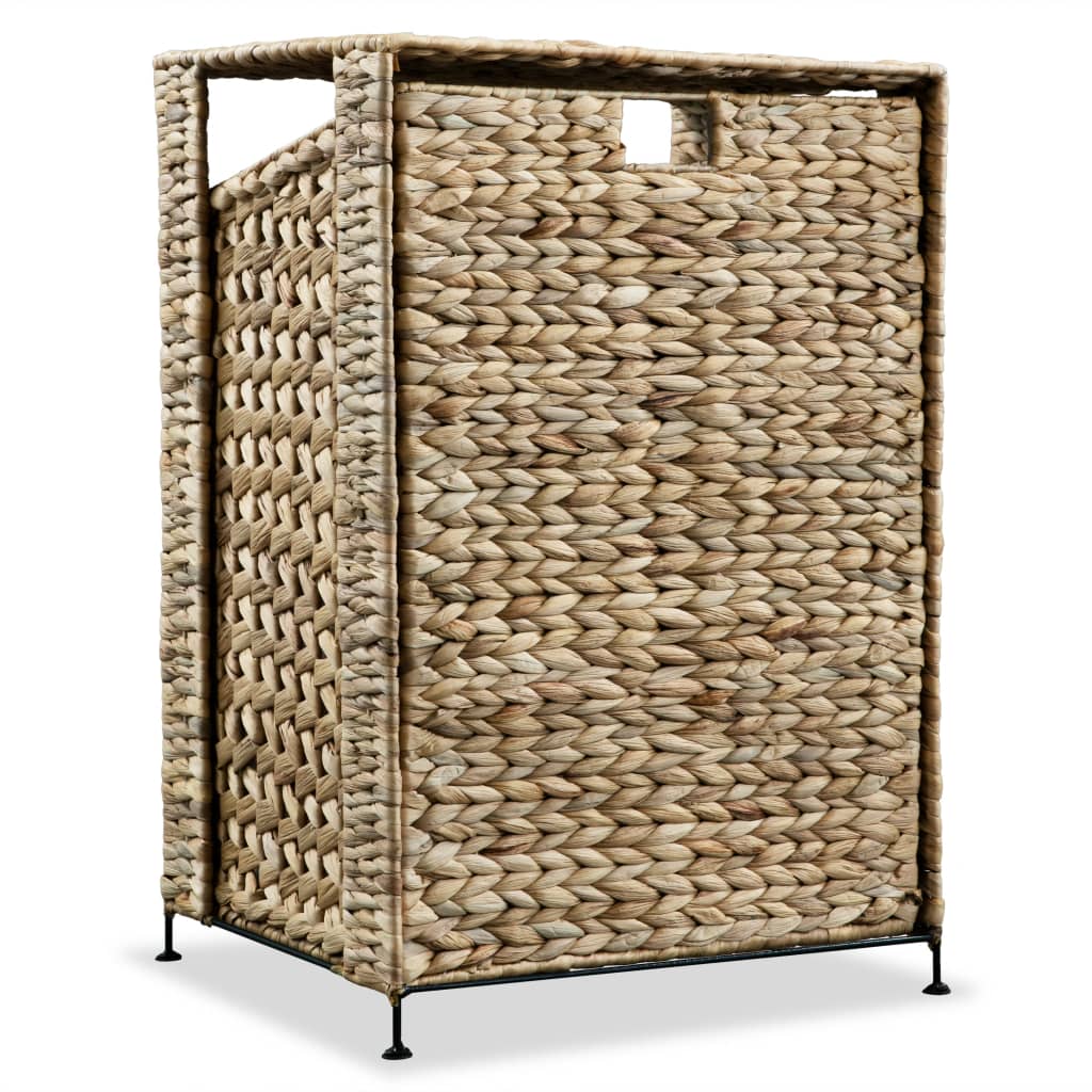 vidaXL Laundry Basket 17.3"x13.4"x25.2" Water Hyacinth - GiftWave.co