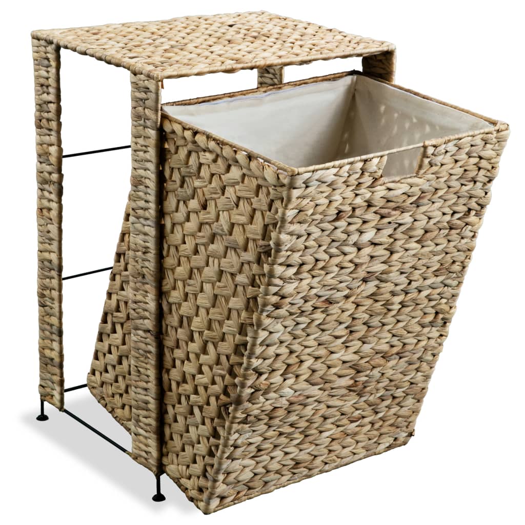 vidaXL Laundry Basket 17.3"x13.4"x25.2" Water Hyacinth - GiftWave.co