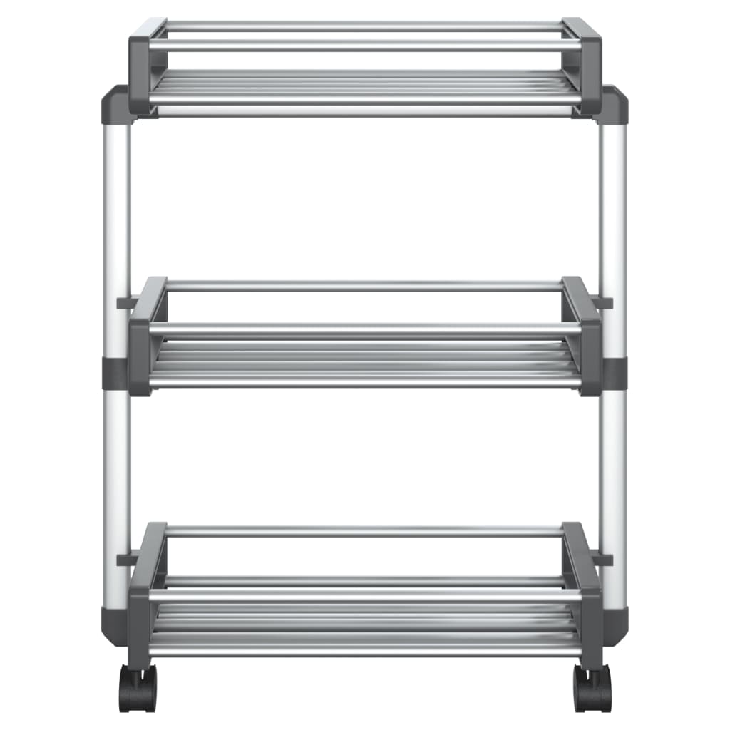vidaXL Storage Trolley 23.2"x7.9"x29.5" Aluminum - GiftWave.co