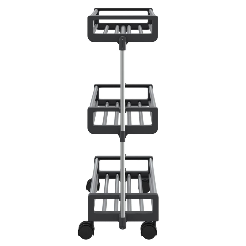 vidaXL Storage Trolley 23.2"x7.9"x29.5" Aluminum - GiftWave.co