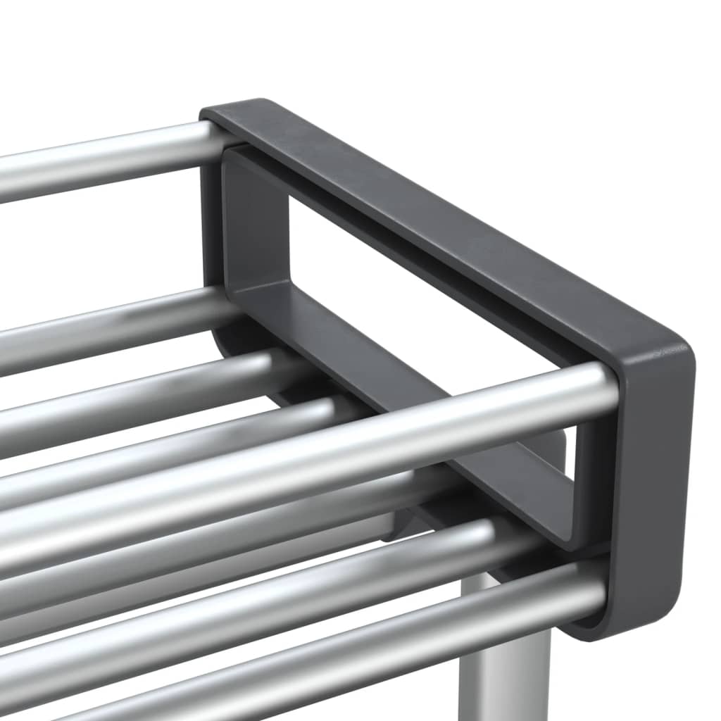 vidaXL Storage Trolley 23.2"x7.9"x29.5" Aluminum - GiftWave.co