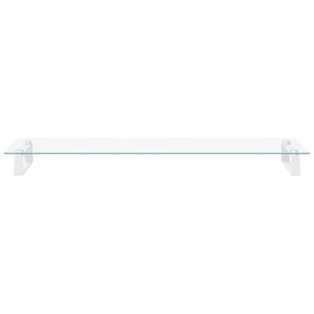 vidaXL Monitor Stand Desktop Computer Screen Riser Tempered Glass and Metal - GiftWave.co