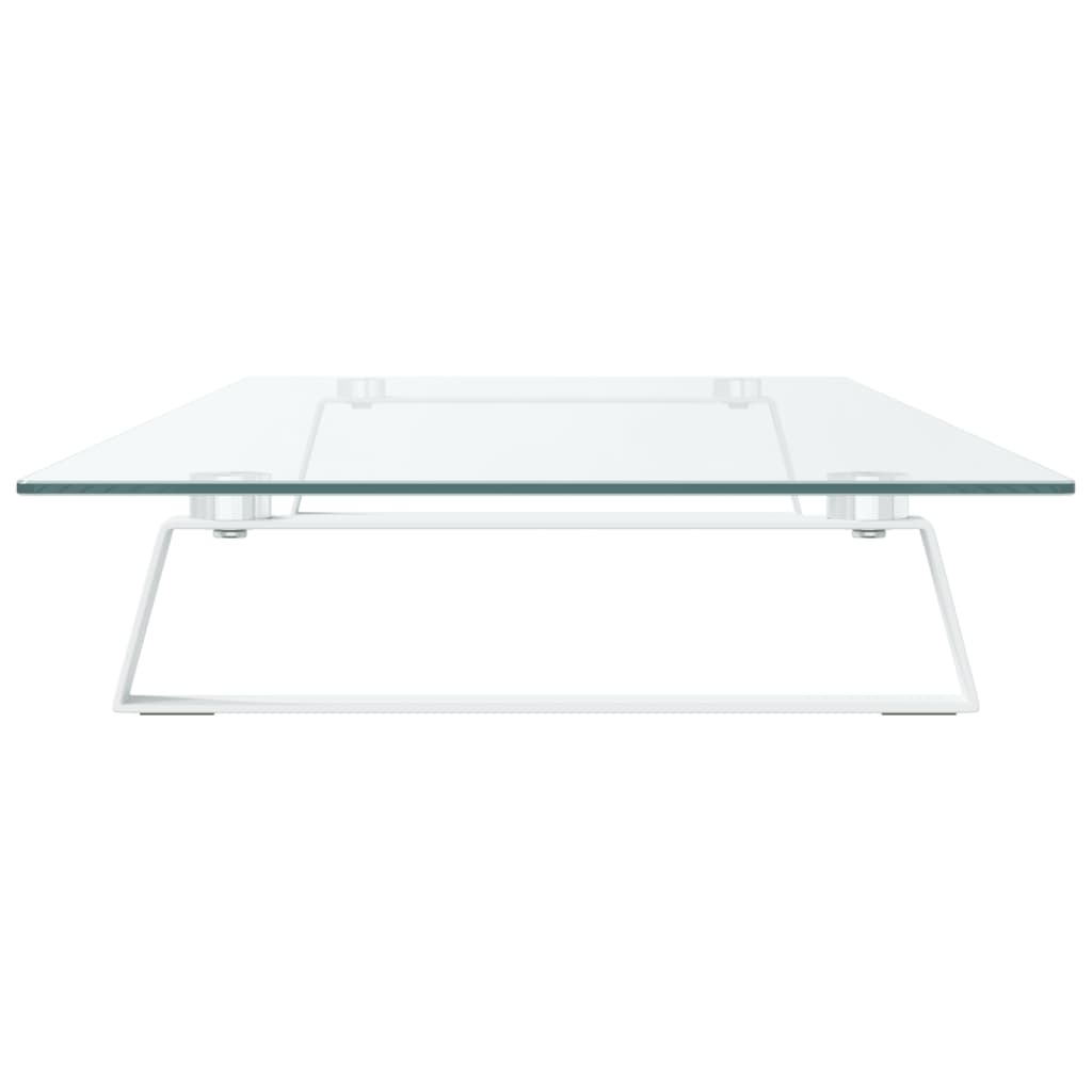 vidaXL Monitor Stand Desktop Computer Screen Riser Tempered Glass and Metal - GiftWave.co