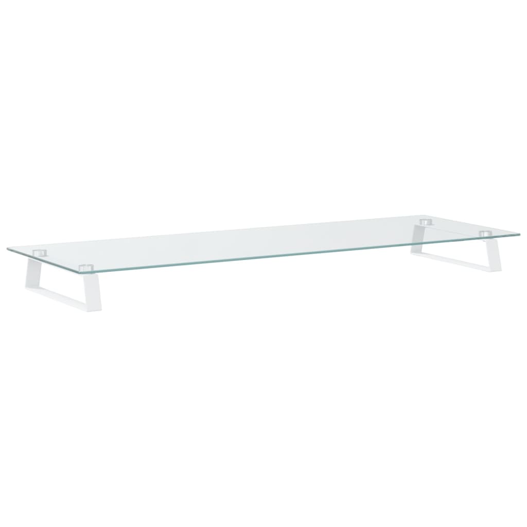vidaXL Monitor Stand Desktop Computer Screen Riser Tempered Glass and Metal - GiftWave.co