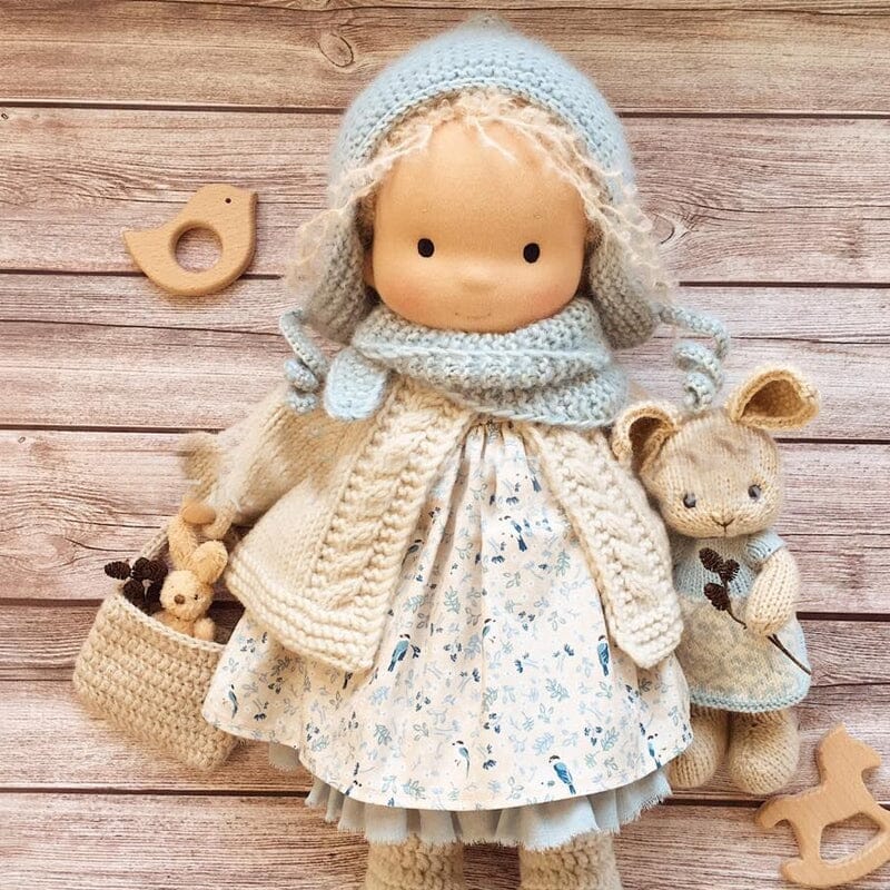 GiftWave Waldorf Doll Cotton-Filled Handmade Mini Dress-Up Doll DIY Gift... — View 3