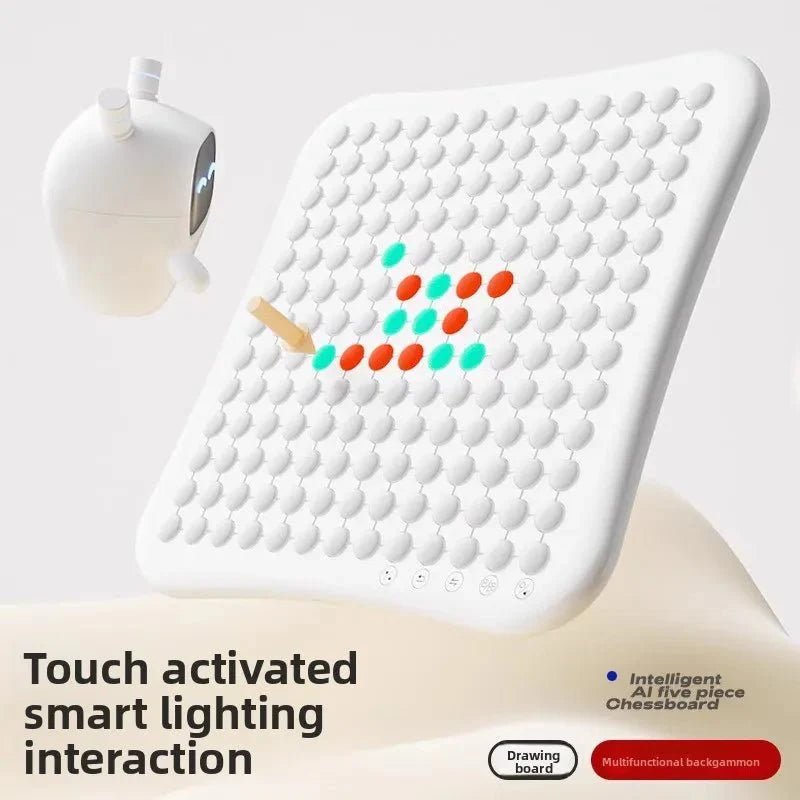 9-in-1 AI Smart Chess Set - Electronic Strategy Board with Battle Mode - Interactive Go, Gomoku & Flying Chess - Damsona