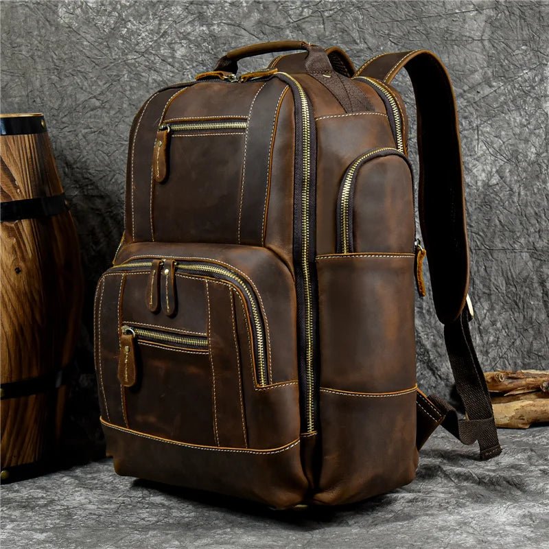 Newsbirds Retro Luxury Leather Backpack - The 2026 Executive Daypack - GiftWave.co