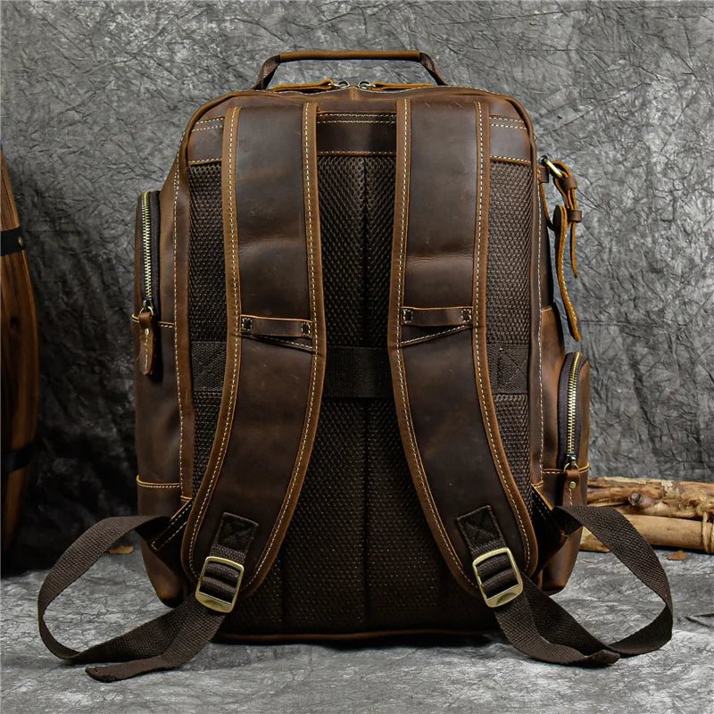 Newsbirds Retro Luxury Leather Backpack - The 2026 Executive Daypack - GiftWave.co