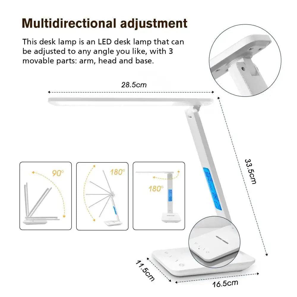 LED Desk Lamp with Wireless Charging – Qi Fast Charge Dimmable Touch Con... — View 5