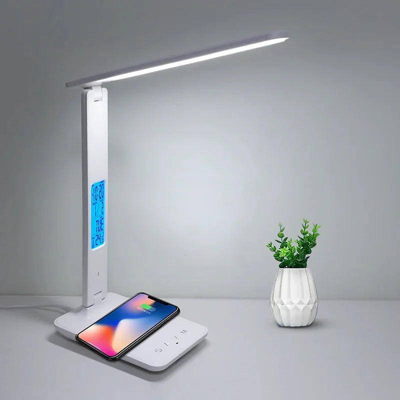 LED Desk Lamp with Wireless Charging – Qi Fast Charge Dimmable Touch Con... — View 8