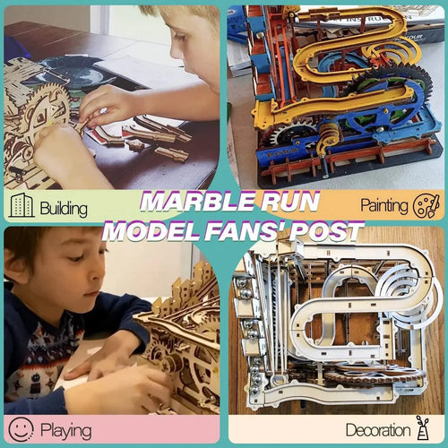 3D Wooden Puzzle Marble Run — DIY Mechanical Model Kit for Adults, Self-... — View 2