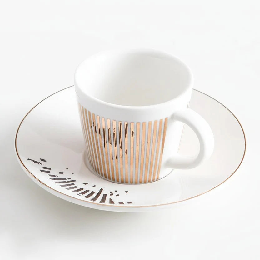 Luycho Anamorphic Mirror Reflection Cup | Locomotion Series Coffee & Tea Set - GiftWave.co