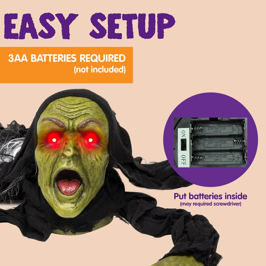 Halloween Groundbreaker Zombie Yard Decoration with Sound, Flashing Eyes... — View 5