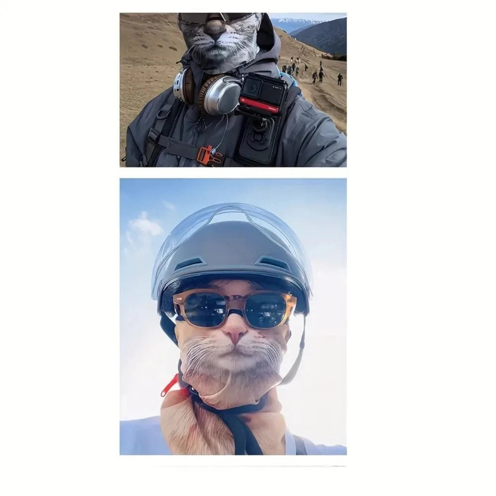 3D Cat Design Full Face Balaclava | Breathable Summer UV Sun Shield — View 5