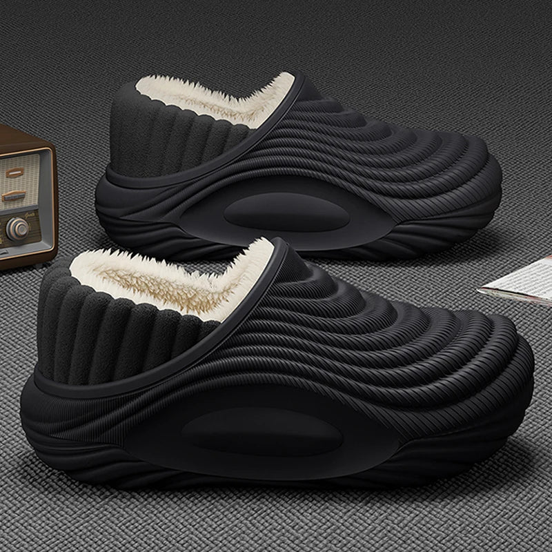 CloudWalk: Waterproof Winter Slides - Plush-Lined EVA Thick-Bottom Slippers — View 4
