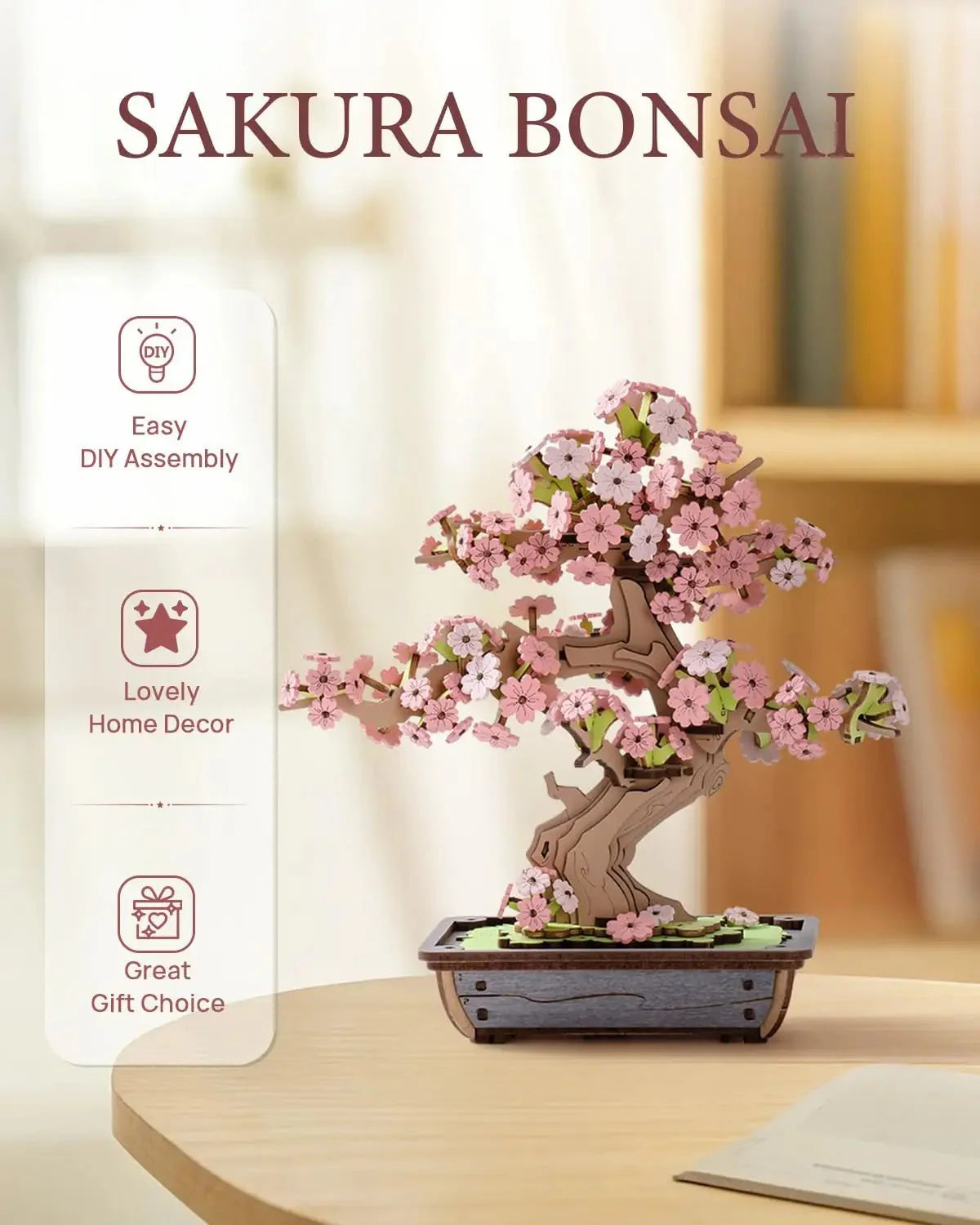 Rolife™ Eternal Bonsai Series | 3D Wooden Sakura & Evergreen Pine Puzzle Kit - GiftWave.co