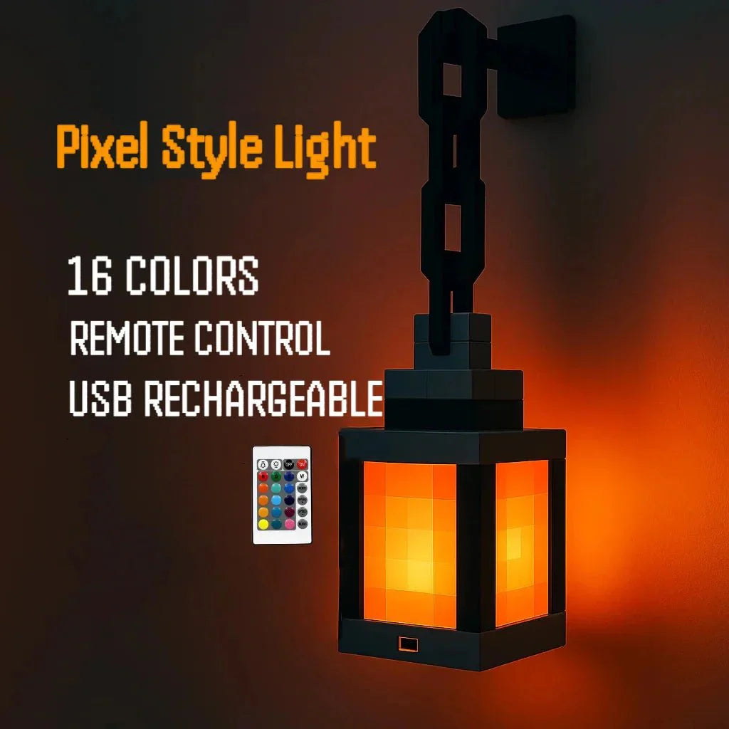 MyWorld Pixel Style Wall USB Creative Remote Control Night Light - GiftWave.co