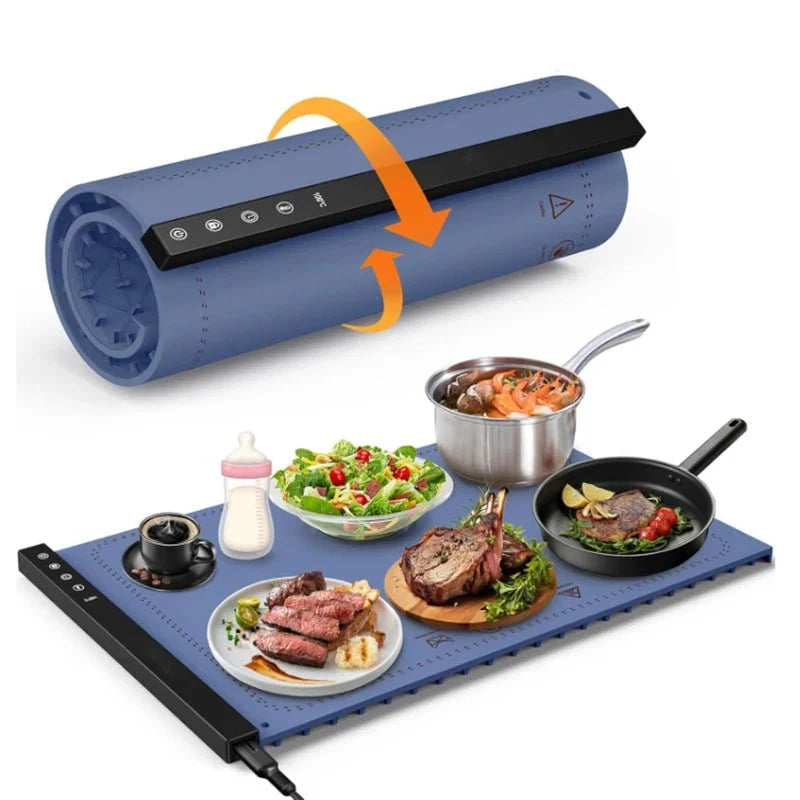 Silicone Heating Mat for Food Warming Trays | Rollable Party Buffet Warmer - GiftWave.co