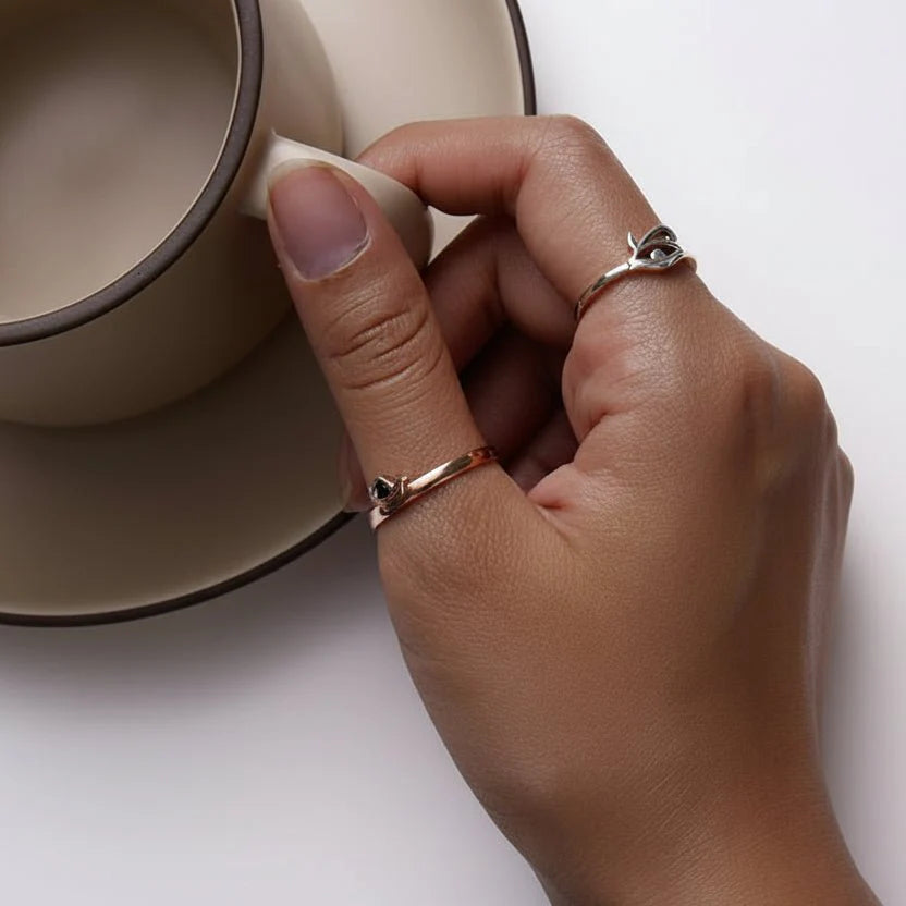 Eye of Horus Protection Ring | 925 Sterling Silver Lucky Hollow Open Ring — View 4