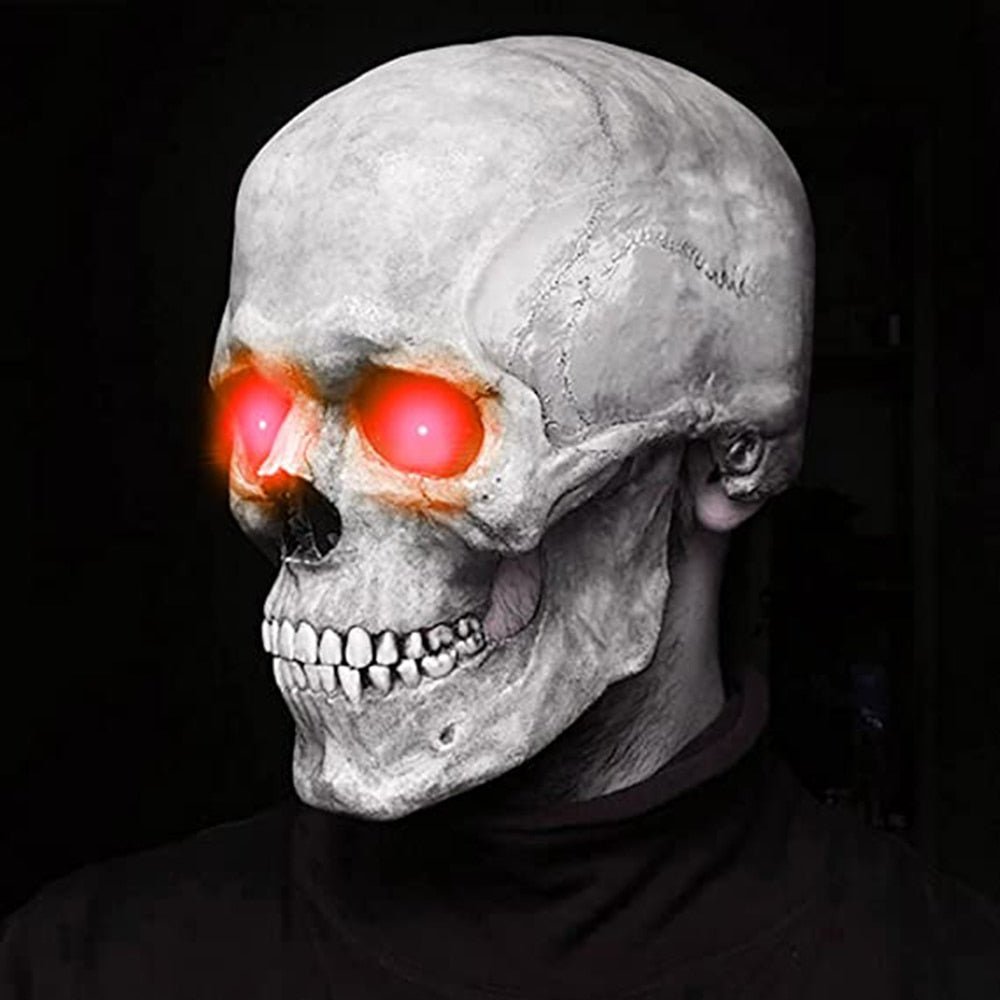 Halloween Movable Jaw Realistic Skull Mask - Best Full Head Latex Cospla... — View 22
