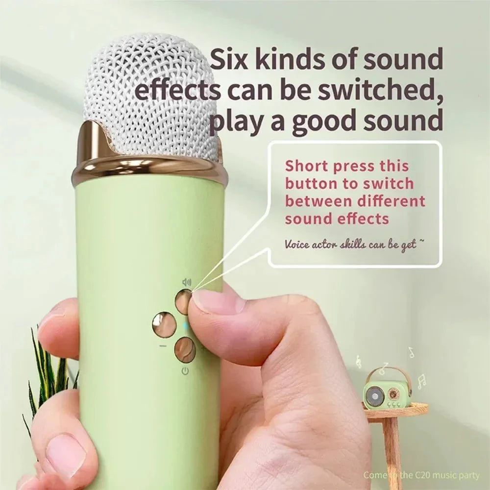 EchoVibe: Bluetooth Karaoke Speaker | TF Card, FM Radio, HiFi Bass, Hand... — View 6
