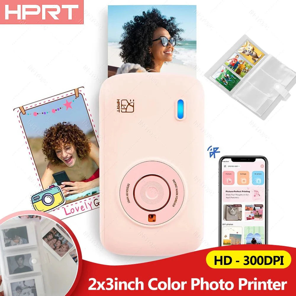 Portable Color Photo Printer 300DPI Wireless 2x3 Inch Travel Picture Pri... — Gift Idea